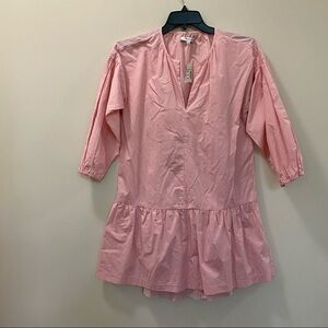 Madewell Pink Long Sleeve Tunic Dress Size S